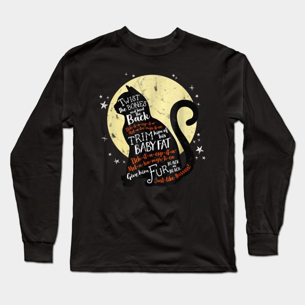 Thackery Binx Cat T Shirt Halloween Black Cat Quote Spell Long Sleeve T-Shirt by MarrinerAlex